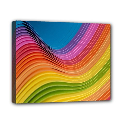  Rainbow Pattern Lines Canvas 10  X 8  (stretched) by artworkshop