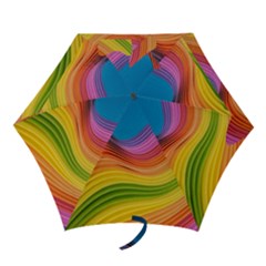  Rainbow Pattern Lines Mini Folding Umbrellas