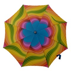  Rainbow Pattern Lines Hook Handle Umbrellas (large) by artworkshop