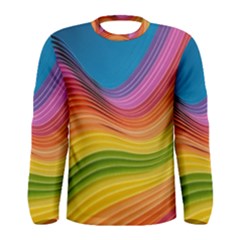  Rainbow Pattern Lines Men s Long Sleeve Tee by artworkshop