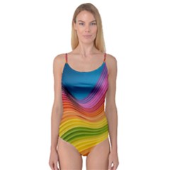  Rainbow Pattern Lines Camisole Leotard  by artworkshop