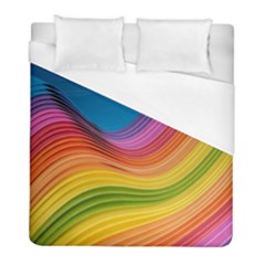  Rainbow Pattern Lines Duvet Cover (full/ Double Size) by artworkshop