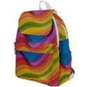  Rainbow Pattern Lines Top Flap Backpack View1