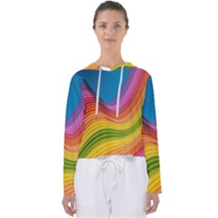  Rainbow Pattern Lines Women s Slouchy Sweat by artworkshop