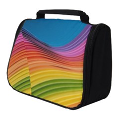  Rainbow Pattern Lines Full Print Travel Pouch (small) by artworkshop