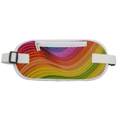  Rainbow Pattern Lines Rounded Waist Pouch by artworkshop