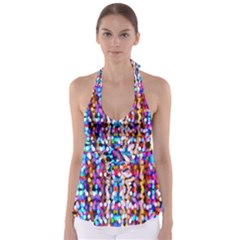 Abstract Background Blur Babydoll Tankini Top by artworkshop