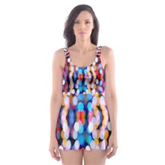 Abstract Background Blur Skater Dress Swimsuit by artworkshop