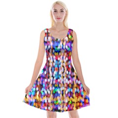 Abstract Background Blur Reversible Velvet Sleeveless Dress by artworkshop