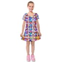 Abstract Background Blur Kids  Short Sleeve Velvet Dress View1