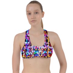 Abstract Background Blur Criss Cross Racerback Sports Bra by artworkshop