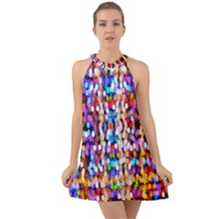 Abstract Background Blur Halter Tie Back Chiffon Dress by artworkshop