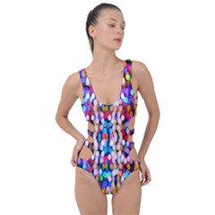 Abstract Background Blur Side Cut Out Swimsuit by artworkshop