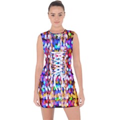 Abstract Background Blur Lace Up Front Bodycon Dress by artworkshop