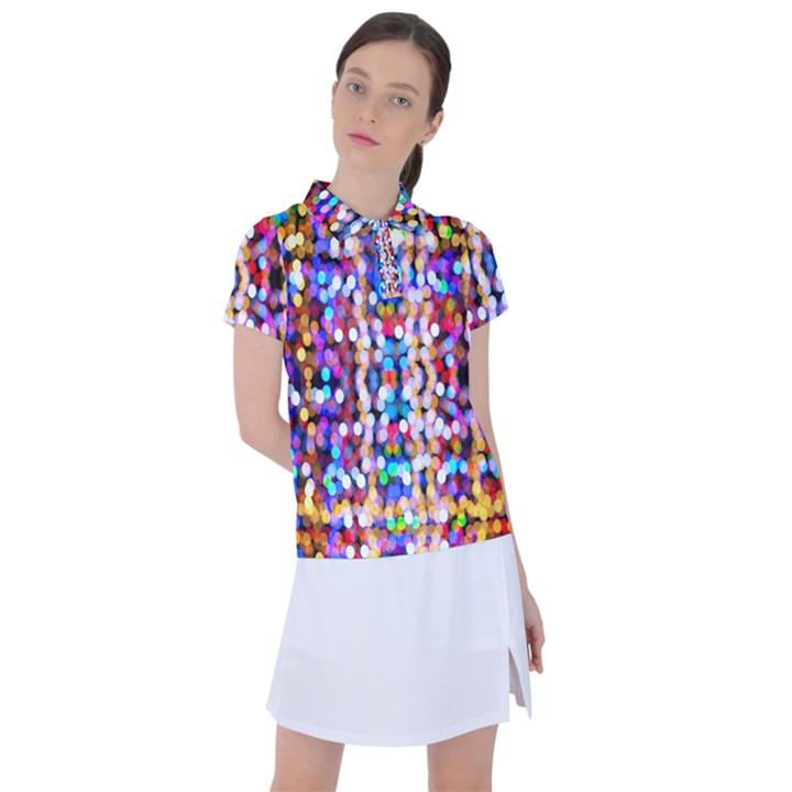 Abstract Background Blur Women s Polo Tee