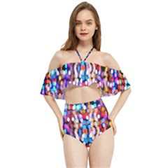 Abstract Background Blur Halter Flowy Bikini Set  by artworkshop