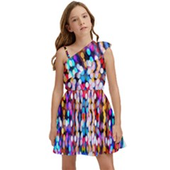 Abstract Background Blur Kids  One Shoulder Party Dress by artworkshop