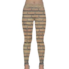 Bricks Wall Red  Classic Yoga Leggings by artworkshop