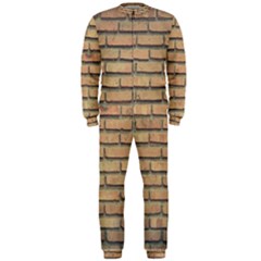 Bricks Wall Red  Onepiece Jumpsuit (men) by artworkshop