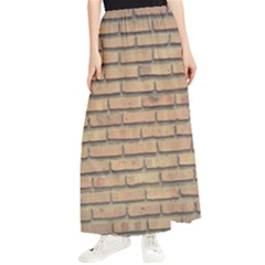 Bricks Wall Red  Maxi Chiffon Skirt by artworkshop