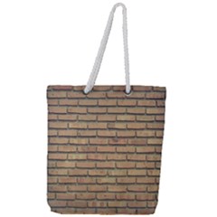 Bricks Wall Red  Full Print Rope Handle Tote (large) by artworkshop