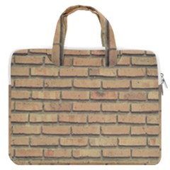 Bricks Wall Red  Macbook Pro 13  Double Pocket Laptop Bag by artworkshop