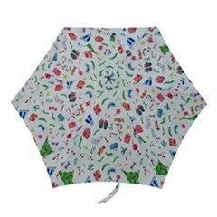 New Year Christmas Winter Watercolor Mini Folding Umbrellas