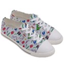 New Year Christmas Winter Watercolor Men s Low Top Canvas Sneakers View3