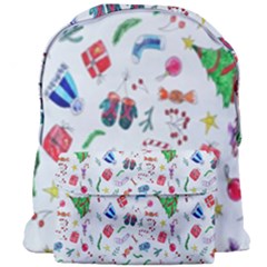 New Year Christmas Winter Watercolor Giant Full Print Backpack by artworkshop