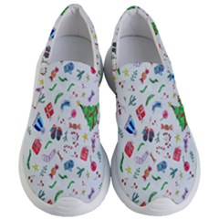 New Year Christmas Winter Watercolor Women s Lightweight Slip Ons by artworkshop