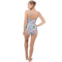 New Year Christmas Winter Watercolor High Neck One Piece Swimsuit View2