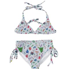 New Year Christmas Winter Watercolor Kids  Classic Bikini Set by artworkshop