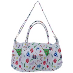 New Year Christmas Winter Watercolor Removal Strap Handbag by artworkshop