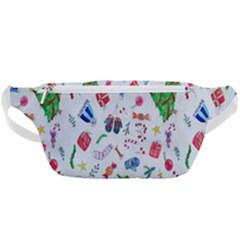 New Year Christmas Winter Watercolor Waist Bag  by artworkshop