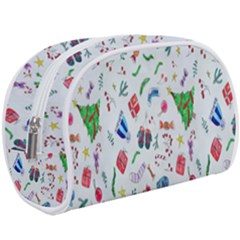 New Year Christmas Winter Watercolor Make Up Case (large) by artworkshop