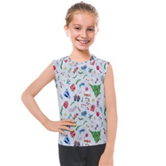 New Year Christmas Winter Watercolor Kids  Mesh Tank Top by artworkshop