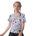 New Year Christmas Winter Watercolor Kids  Front Cut Tee View2