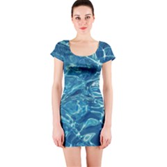 Surface Abstract Background Short Sleeve Bodycon Dress by artworkshop