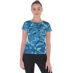 Surface Abstract Background Short Sleeve Sports Top  by artworkshop