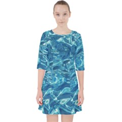 Surface Abstract Background Quarter Sleeve Pocket Dress by artworkshop