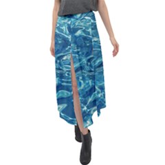 Surface Abstract Background Velour Split Maxi Skirt by artworkshop