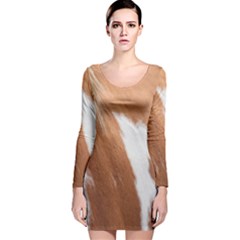 Horse Coat Animal Equine Long Sleeve Velvet Bodycon Dress by artworkshop