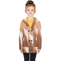 Horse Coat Animal Equine Kids  Double Breasted Button Coat