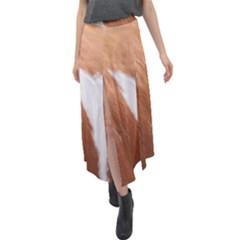 Horse Coat Animal Equine Velour Split Maxi Skirt by artworkshop