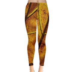 Leaf Leaf Veins Fall Leggings  by artworkshop