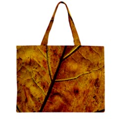 Leaf Leaf Veins Fall Zipper Mini Tote Bag by artworkshop