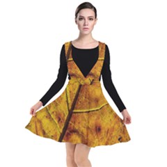 Leaf Leaf Veins Fall Plunge Pinafore Dress by artworkshop