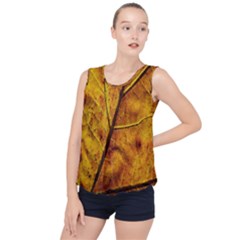 Leaf Leaf Veins Fall Bubble Hem Chiffon Tank Top by artworkshop