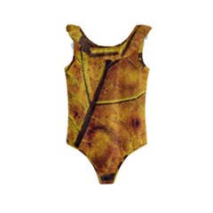 Leaf Leaf Veins Fall Kids  Frill Swimsuit