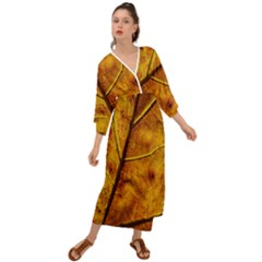 Leaf Leaf Veins Fall Grecian Style  Maxi Dress by artworkshop